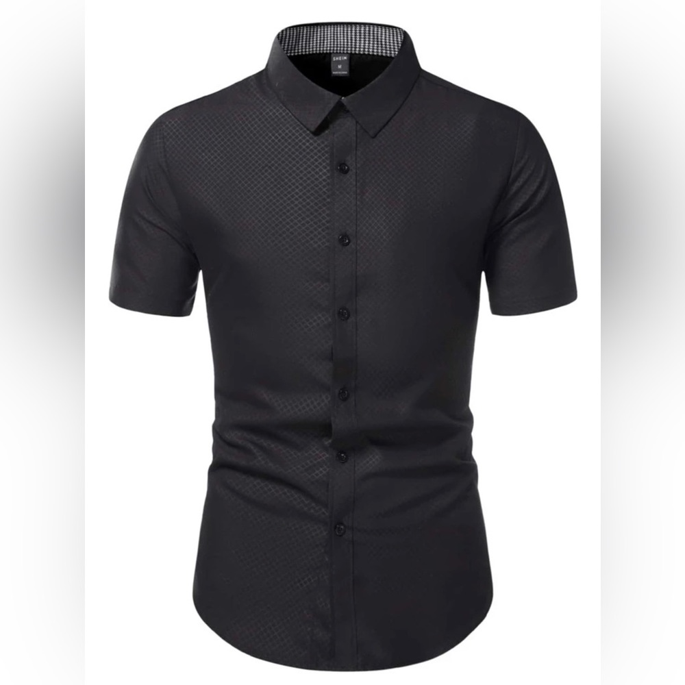 Men Solid Button Up Shirt
